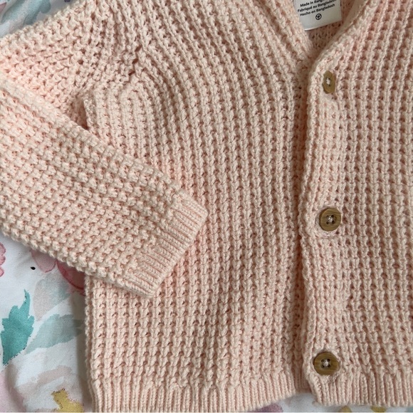 Carter’s Pink Baby Girl Knit Cardigan size 3 months - Picture 2 of 3